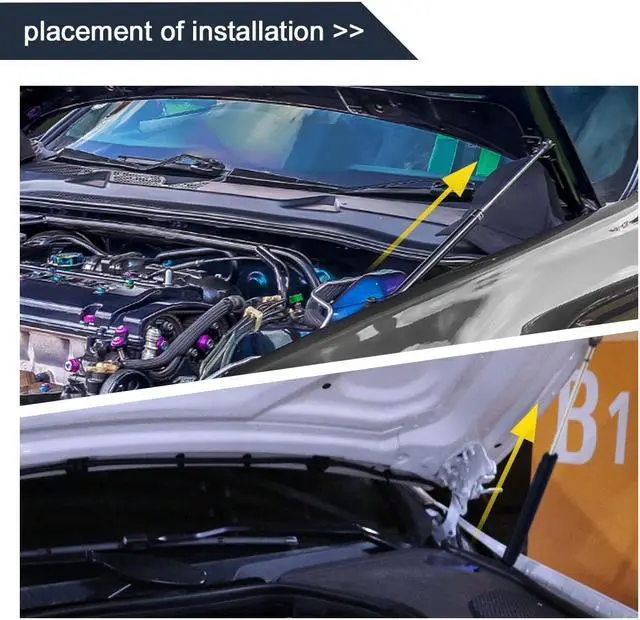 Alt view image 2 of 2 - Unique Bargains 5Kg 11lb Force Car Gas Spring Strut Shock Hood Support Lift Prop Rod 200mm Long