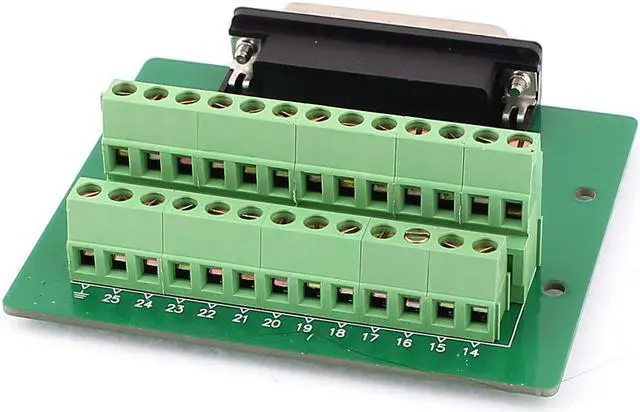 Alt view image 3 of 3 - Unique Bargains DB25 D-SUB Male 25pin Terminal Breakout PCB Board 2 Row Screw Adapter