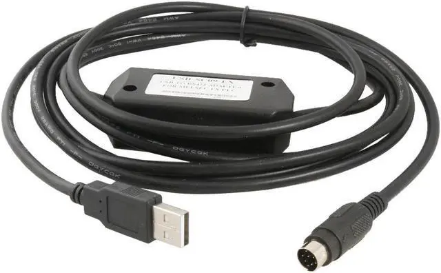 Main image of Unique Bargains Unique Bargains Black USB to RS422 PLC Programming Cable 2.5M for Mitsubishi SC-09 FX