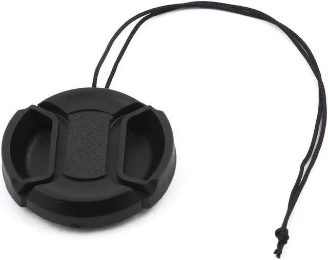 Alt view image 2 of 3 - Plastic Front Snap Digital Camera Clip-on Lens Cap Cover Black 37mm Dia w Cord