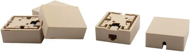 Main image of RJ45 8P8C Cat5 Ethernet Network Cable Wall Surface Mount Connector Box 5 Pcs