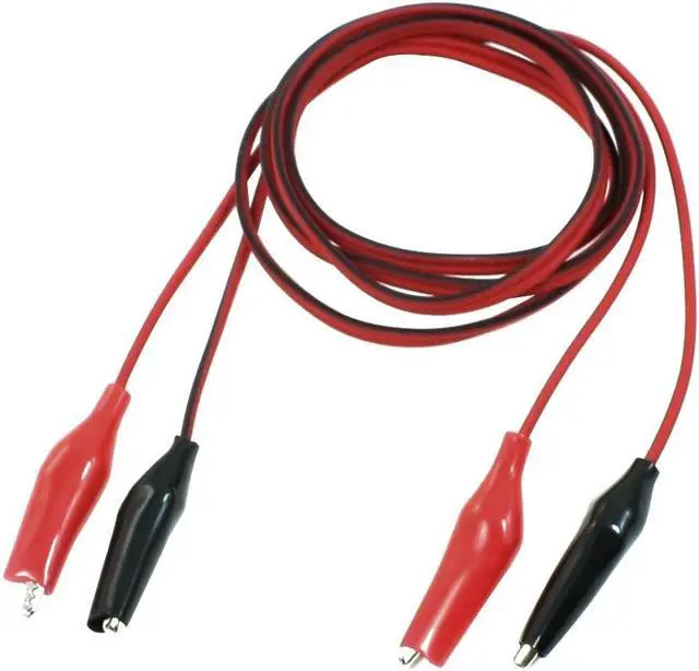 Main image of Unique Bargains 2 Alligator Clip Both End Tester Cable Wire String 0.92 Meter for Video Radio