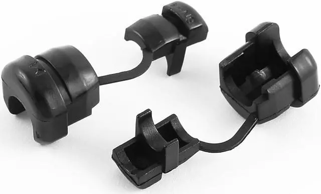 Alt view image 2 of 2 - Nylon Flat Cable Wire Strain Relief Bushing Grommet 6N-4 Black 12pcs