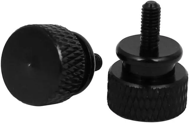 Alt view image 2 of 3 - Computer PC Case Aluminum Alloy Knurled Thumb Screws Black M3x7mm 10pcs