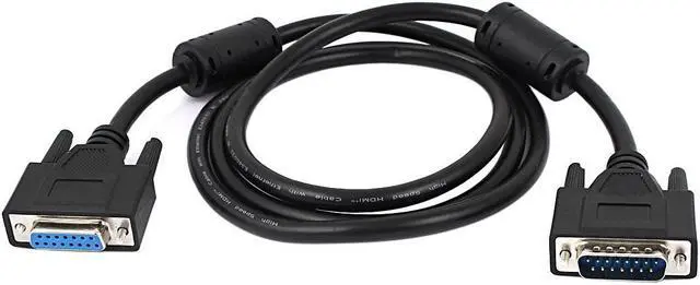 Main image of 5Ft DB15 15 Pin Male to Female Connector Extension Cable Cord Black