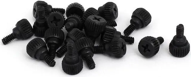 Main image of PC Computer Case Metal Thumbscrews Thumb Screws Black 20pcs