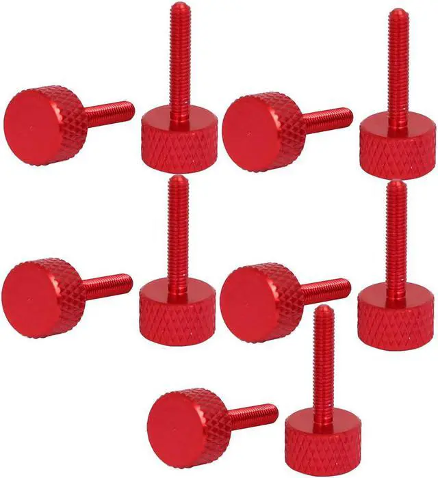 Main image of Computer PC Graphics Card Knurled Head Thumb Screws Wine Red M3x16mm 10pcs