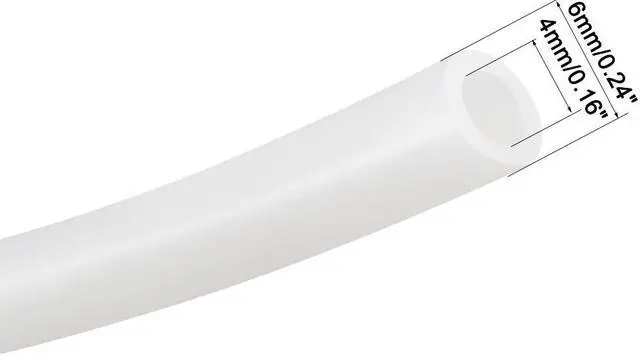 Main image of 4mm x 6mm Food Grade Translucent Silicone Tube Water Air Pump Hose 1M Length