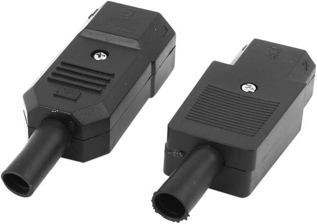 Alt view image 2 of 3 - Pair Rewirable Design IEC320 C14 Plug to C13 Socket Power Adapter AC 250V 10A