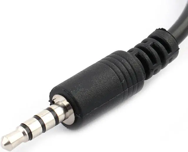 Alt view image 3 of 3 - Plastic Car USB Female to AUX 3.5mm Male Audio Connector Cable Cord Black 22.8cm Long