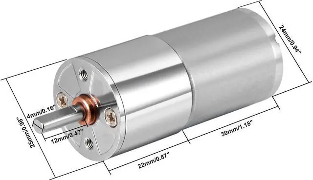 Alt view image 2 of 5 - 12V DC 100 RPM Gear Motor High Torque Electric Reduction Gearbox Centric Output D Shaft