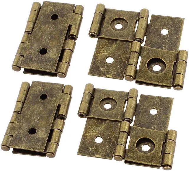 Main image of 46mmx54mm Retro Style Double Acting Folding Screen Hinge Bronze Tone 4pcs