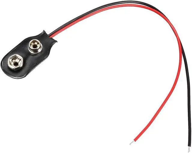 Alt view image 2 of 6 - 14pcs DC 9V Battery Clip I-Type Buckle Connector Faux Leather Housing Lead Wire 14.5cm Length
