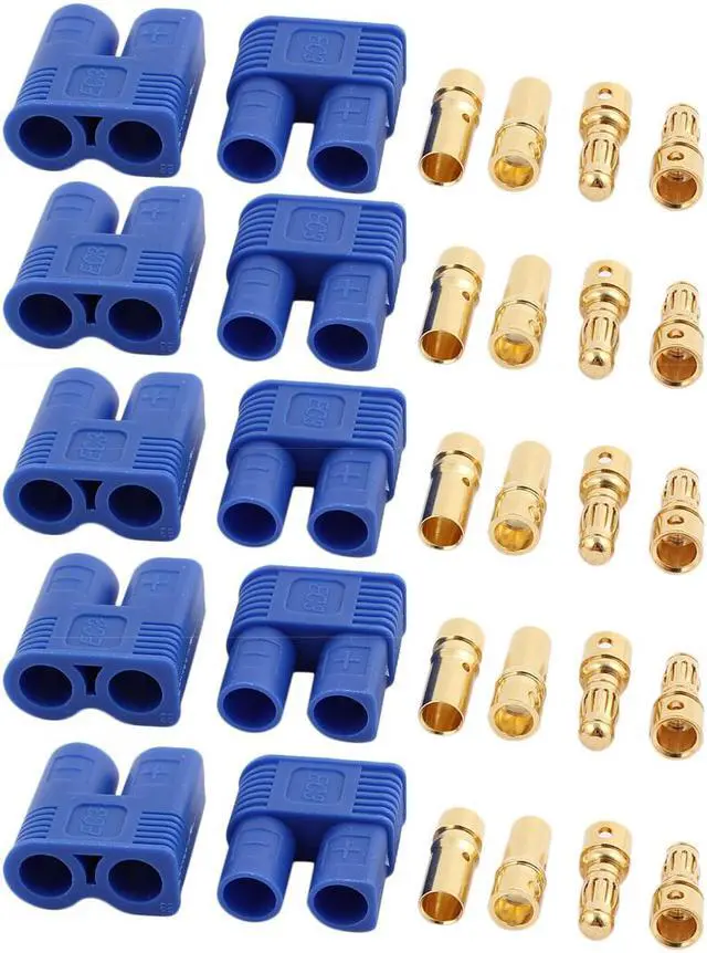 Main image of 5 Pairs EC3 3mm Female Male Banana Connectors for RC ESC LIPO Battery Motor