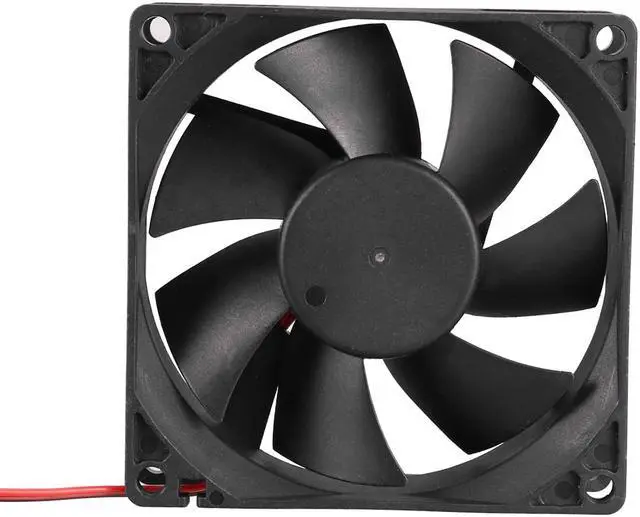 Alt view image 4 of 7 - DC12V 0.25A 80x80x25mm 7 Vanes Coolant Cooler Fan for Computer w 2Terminals Wire