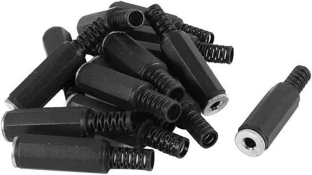 Main image of 15 Pcs 3.5mm Jack Stereo Plastic Female Inline Socket Soldering Connectors