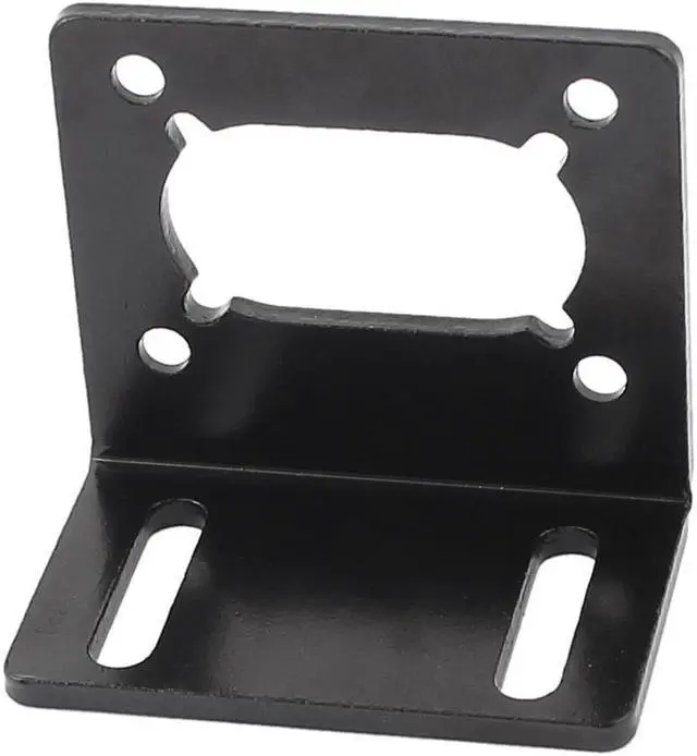 Alt view image 3 of 3 - Unique Bargains Right Angle Metal Corner GW31ZY GW370 DC Motor Mounting Fixed Bracket Black