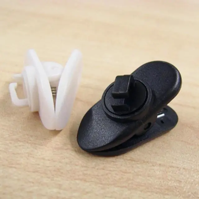 Alt view image 6 of 7 - Plastic Earphone Headphone Cable Wire Clip Nip Clamp Black 50 Pcs