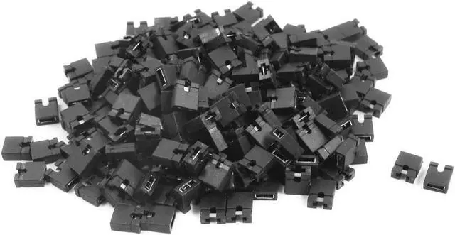 Main image of Unique Bargains 200Pcs CD/DVD Rom Hard Disk Drive Motherboard Shunt Jumpers 2.54mm Black