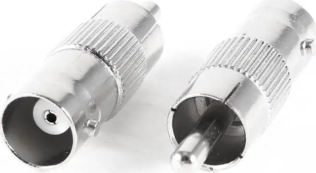 Main image of Unique Bargains 2 x BNC Female to RCA Male F/M Coax Connector Coupler Adapter for CCTV Camera