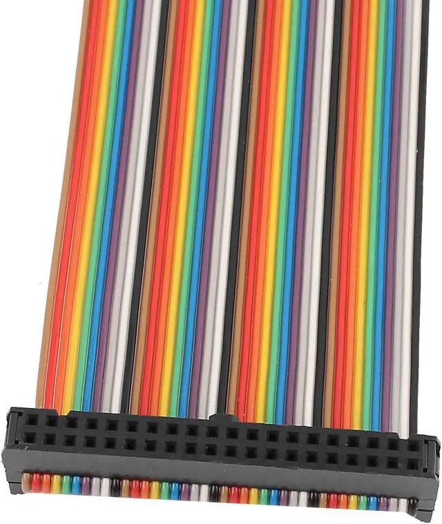 Alt view image 3 of 3 - 2.54mm Pitch 40 Pin 40 Way F/F Connector IDC Flat Rainbow Ribbon Cable 1.6ft