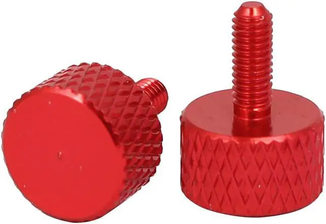 Alt view image 2 of 2 - Computer Graphics Card Fully Threaded Knurled Thumb Screws Wine Red M3x8mm 10pcs