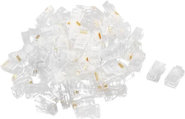 Main image of RJ45 CAT5 CAT5E CAT6 8P8C UTP Crystal Cable Head Ethernet Connector 80 Pcs