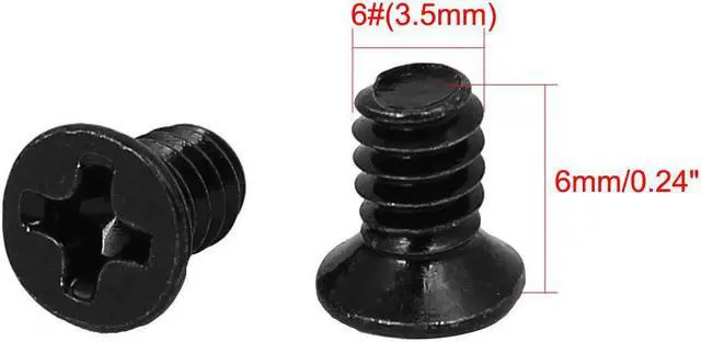 Alt view image 2 of 2 - Computer PC Case 3.5" HDD Flat Phillips Head Hard Drive Screw Black 6#-32 200pcs