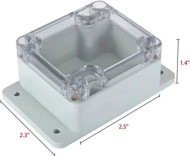 Alt view image 2 of 5 - 2.5"x2.3"x1.4"ABS Waterproof Junction Box Universal Project Enclosure w PC Cover