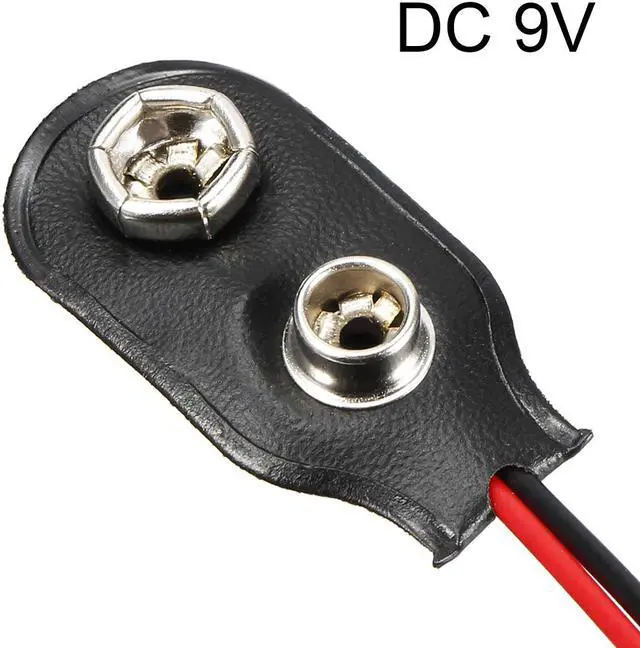 Alt view image 3 of 6 - 14pcs DC 9V Battery Clip I-Type Buckle Connector Faux Leather Housing Lead Wire 14.5cm Length