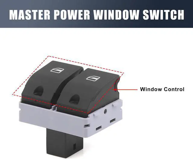 Alt view image 3 of 4 - Front Electric Power Window Master Switch for 2002-2009 VW Polo 9N 6Q0 959 858