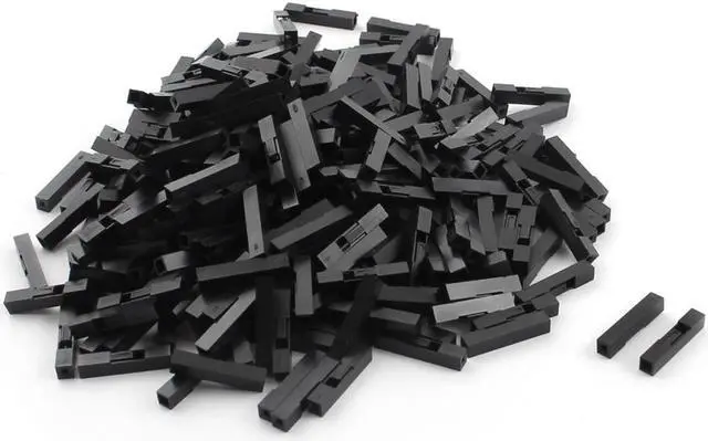 Main image of 300 Pcs 1Pin Jumper Wire Cable Housing Female Pin Connector Black