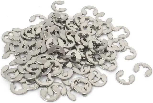 Main image of 100pcs 304 Stainless Steel Fastener External Retaining Ring E-Clip Circlip 3mm