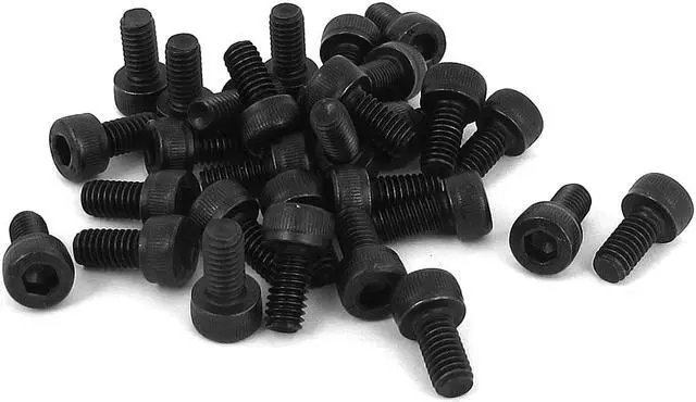 Main image of M4 x 8mm 12.9 Alloy Steel Machine Bolt Hex Socket Head Cap Screws Black 30pcs