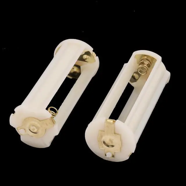 Alt view image 2 of 3 - 4 Pcs Plastic Cylindrical Battery Holder Case Box for 3 x 1.5V AAA Batteries