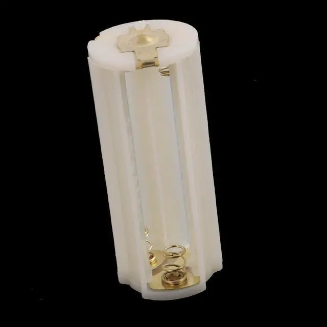 Alt view image 3 of 3 - 4 Pcs Plastic Cylindrical Battery Holder Case Box for 3 x 1.5V AAA Batteries