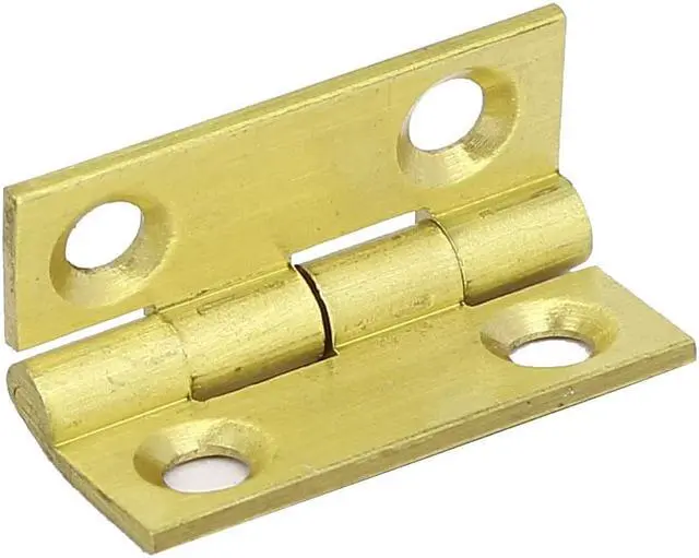 Alt view image 3 of 3 - Unique BargainsJewelry Box Brass Bearing Butt Door Hinge Gold Tone 25mm 1-inch Length