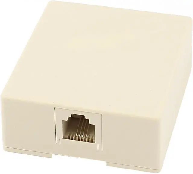 Main image of Plastic 4 Pin Modular RJ11 Telephone Surface Adhesive Mount Jack
