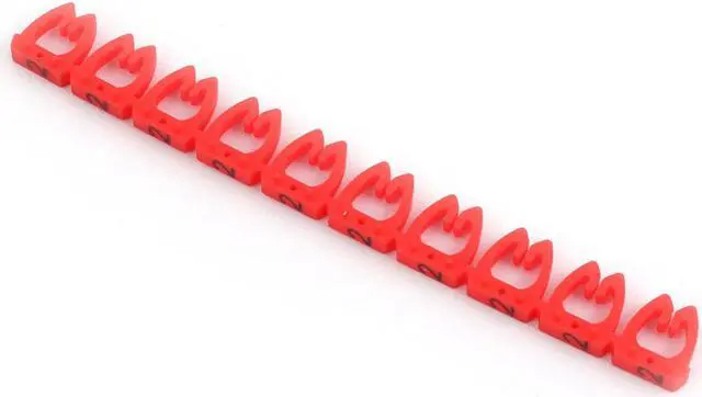 Alt view image 3 of 3 - Plastic Number 0-9 Coded Cord Cable Organizer Tag Label Marker Colorful 10pcs