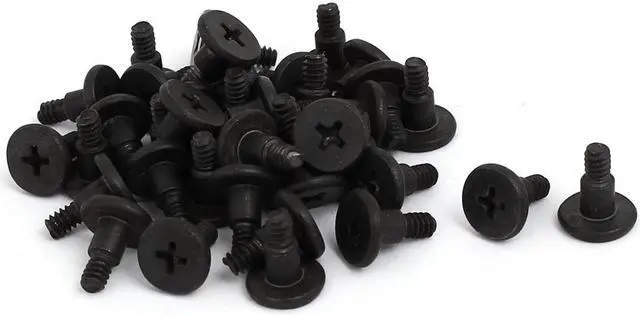 Main image of Laptop Computer Shockproof Phillips Flat Head Bolt Hard Drive Screws Black 40pcs