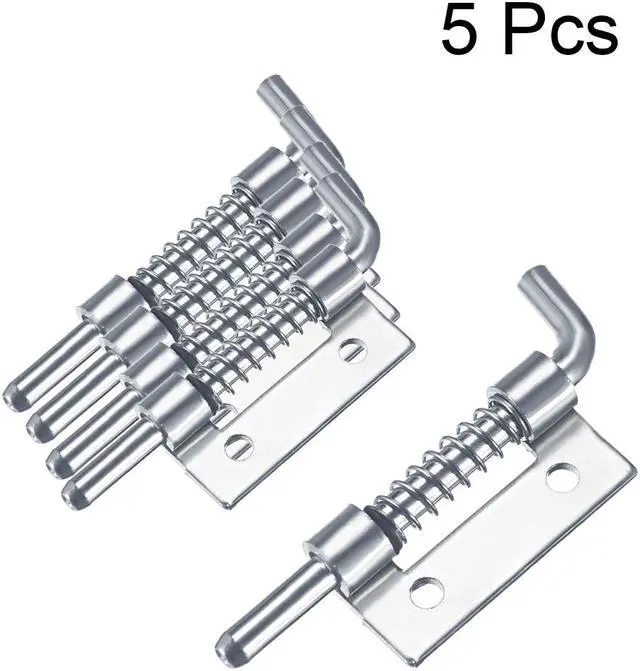 Alt view image 3 of 3 - 5pcs Carbon Steel Lock Bolt Spring Loaded Pin Latch 56mm Long (Left)