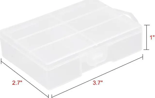 Alt view image 4 of 4 - Unique Bargains 2 Pcs Clear Plastic Case Holder Storage Box Container for 24 x AAA Battey