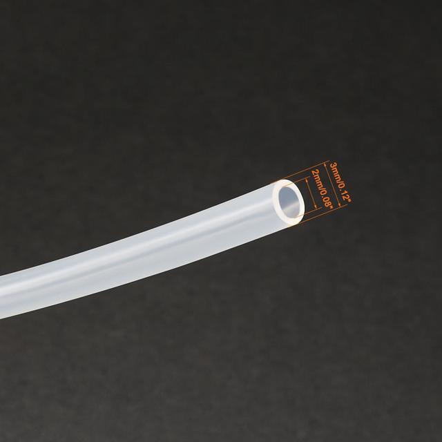 Alt view image 2 of 2 - Silicone Tube 2mm ID x 3mm OD 3.3' Flexible Silicone Rubber Tubing Water Air Hose Pipe Transparent for Pump Transfer