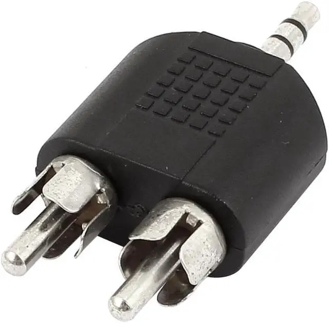Alt view image 2 of 2 - 3.5mm 1/8  Audio Stereo Male to Dual RCA Male Splitter Adapter