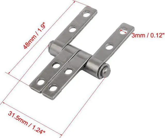 Alt view image 2 of 2 - 31.5mmx48mmx8mm 360 Degree Rotation Torque Type Friction Positioning Hinge