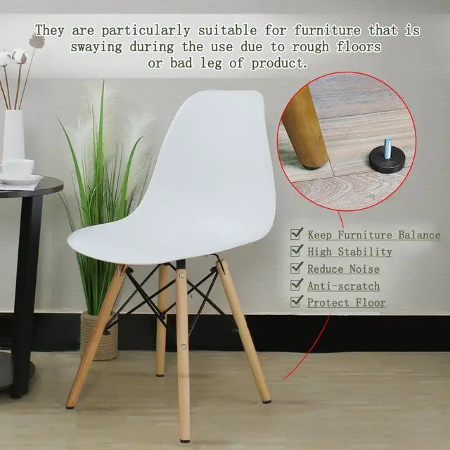 Alt view image 6 of 7 - Adjustable Feet 20 x 20mm Tube Inserts Furniture Table Glide 10 Sets