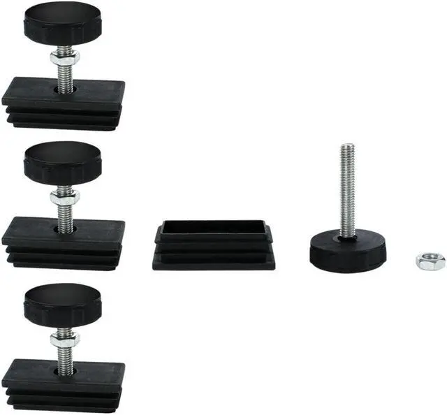 Main image of Adjustable Leveling Feet 30 x 60mm Tube Inserts Furniture Table Glide 4 Sets