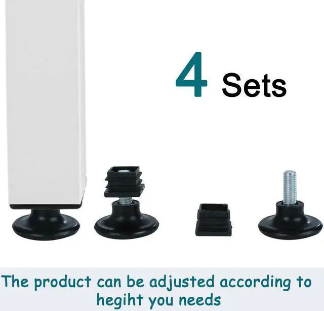 Alt view image 7 of 7 - M6 x 13 x 30mm Leveling Feet Adjustable Leveler for Furniture Table Leg 4pcs