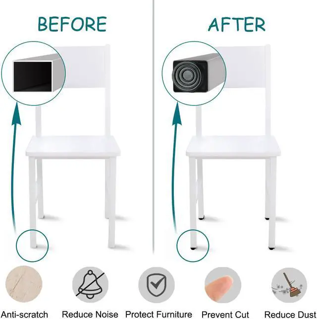 Alt view image 4 of 7 - Adjuster Leveling Feet 20 x 20mm Square Tube Insert Kit Furniture Glide 10 Sets