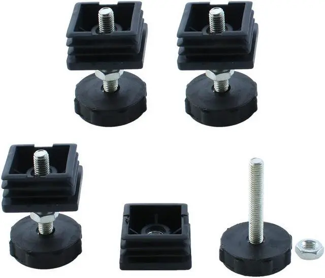 Main image of Leveling Feet 40 x 40mm Square Tube Insert Adjustable Leveler for Table 4 Sets